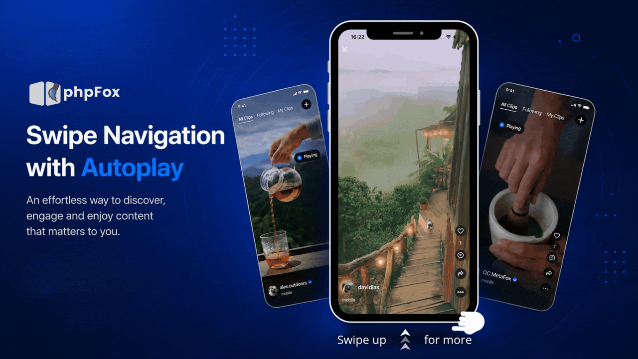 swipe up navigation
