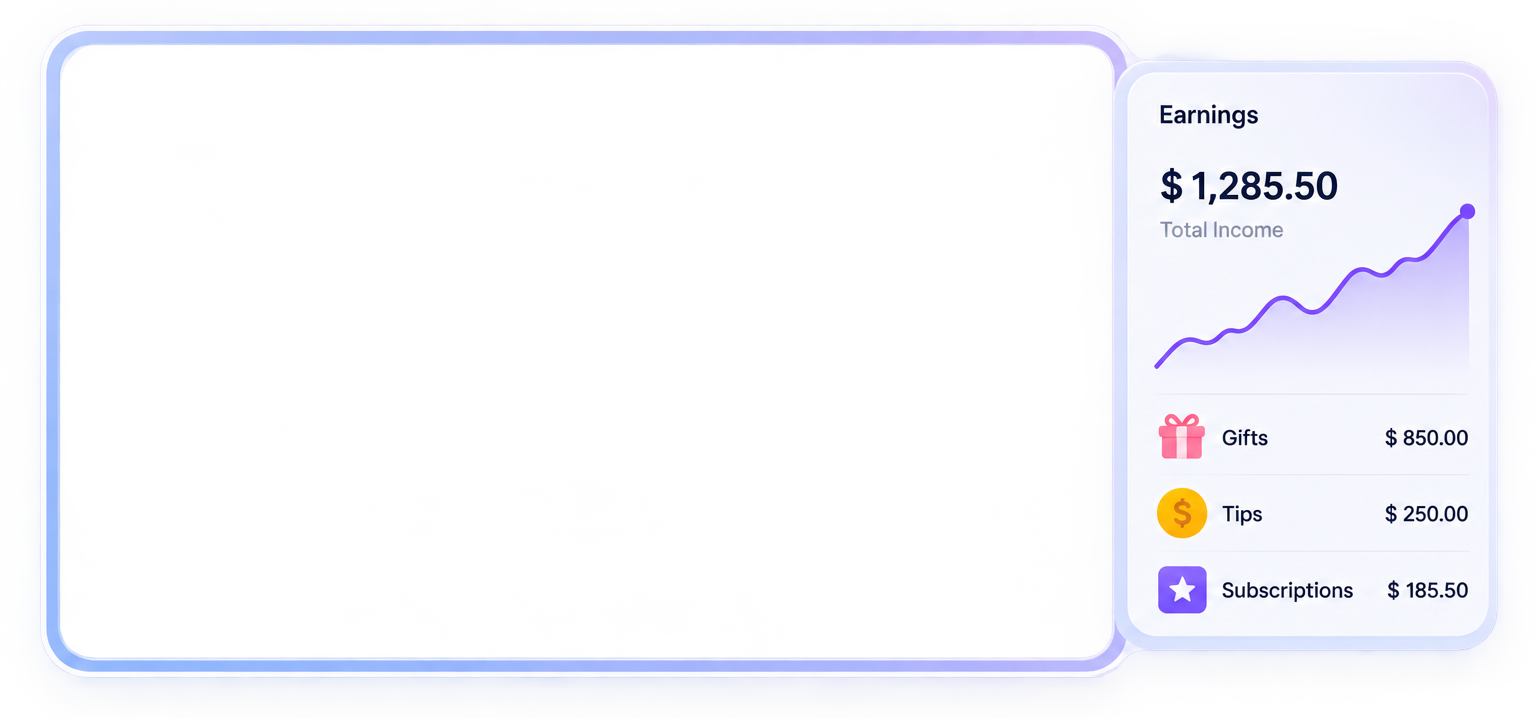 Live streaming product screenshot