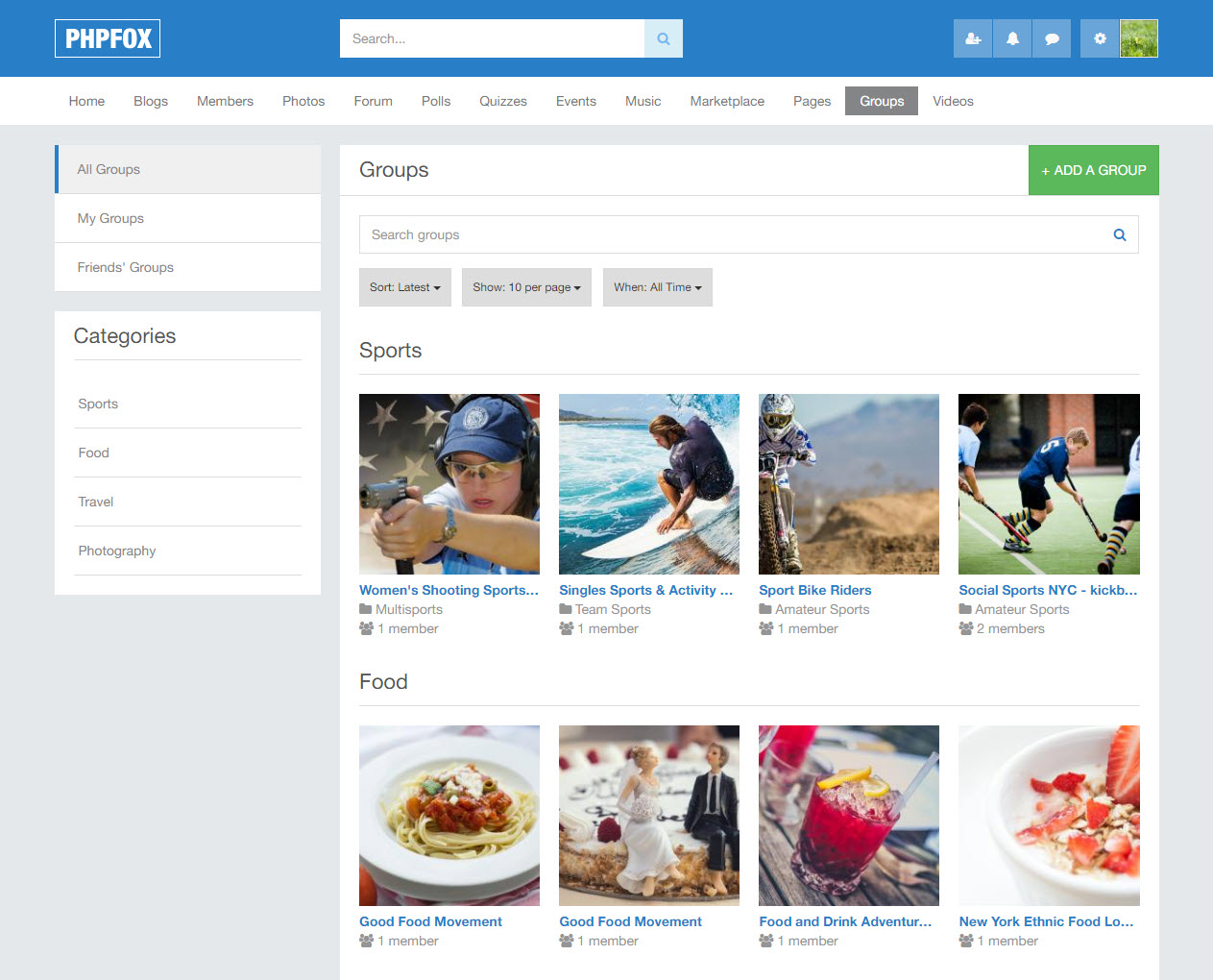 Group Listing