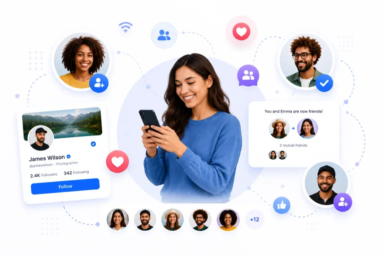 Profiles, Friends & Follow