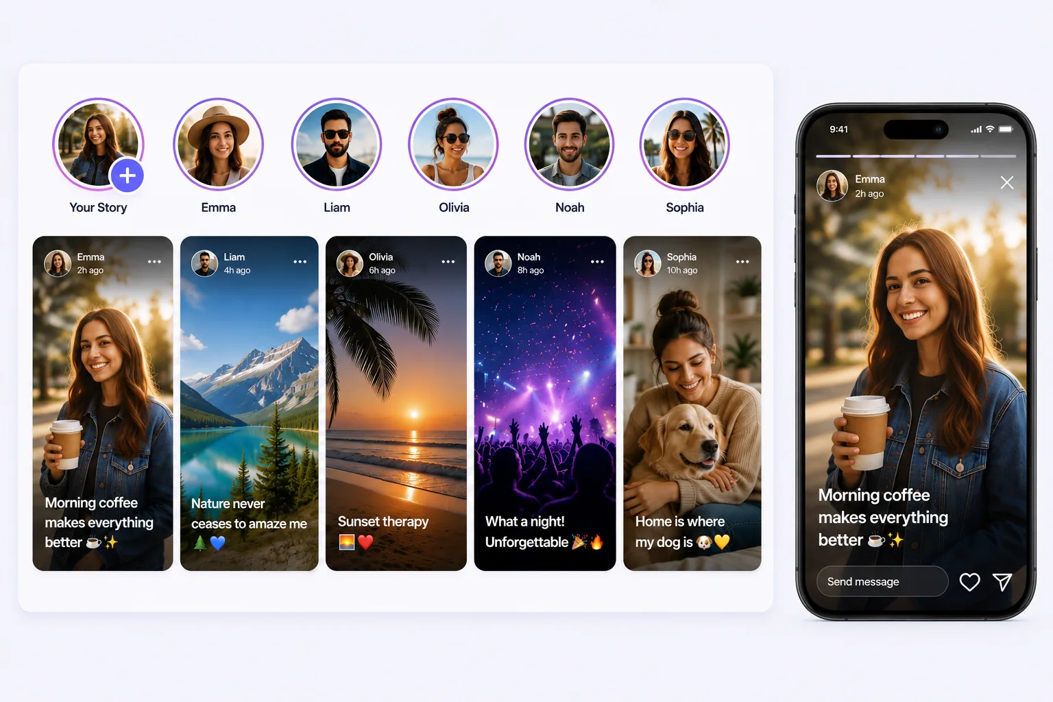 Stories product screenshot