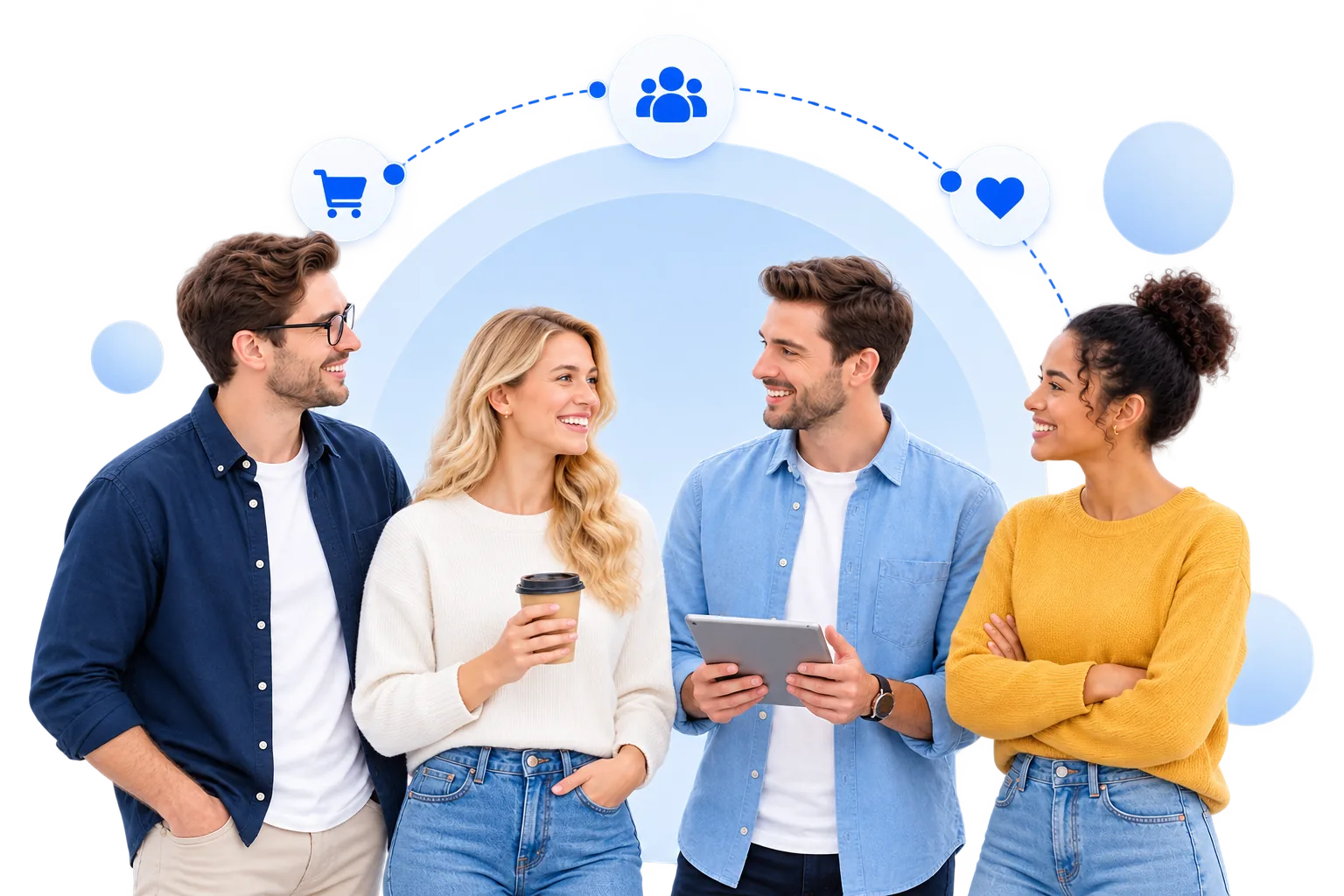 Customers connected through a branded community