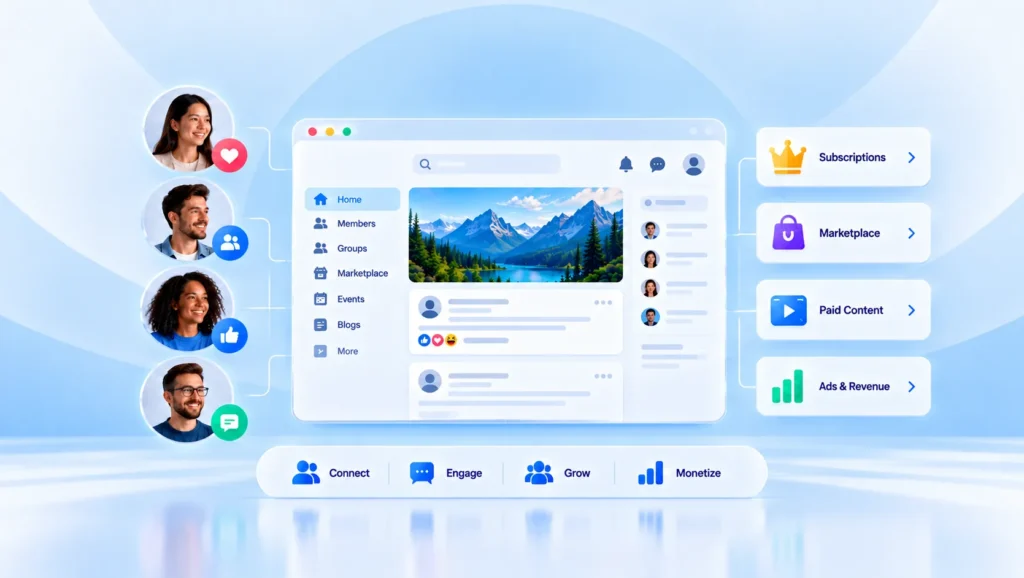 thriving monetized community centered optimized